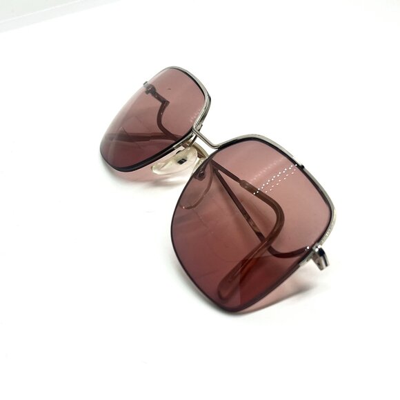 VINTAGE LOGO PARIS FRANCE EYEGLASSES SUNGLASSES FRAMES ROSE LENS METAL 80s - Picture 6 of 16